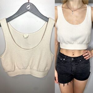 NWOT Surf Gypsy Waffle Knit Crop Top.